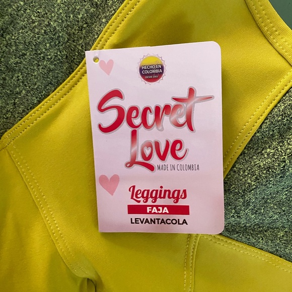 Secret Love Lime Colorblock Leggings. Size S/M. Women’s New - Picture 2 of 7